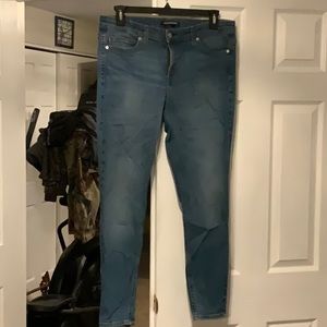 Medium shade blue denim CK skinny jeans